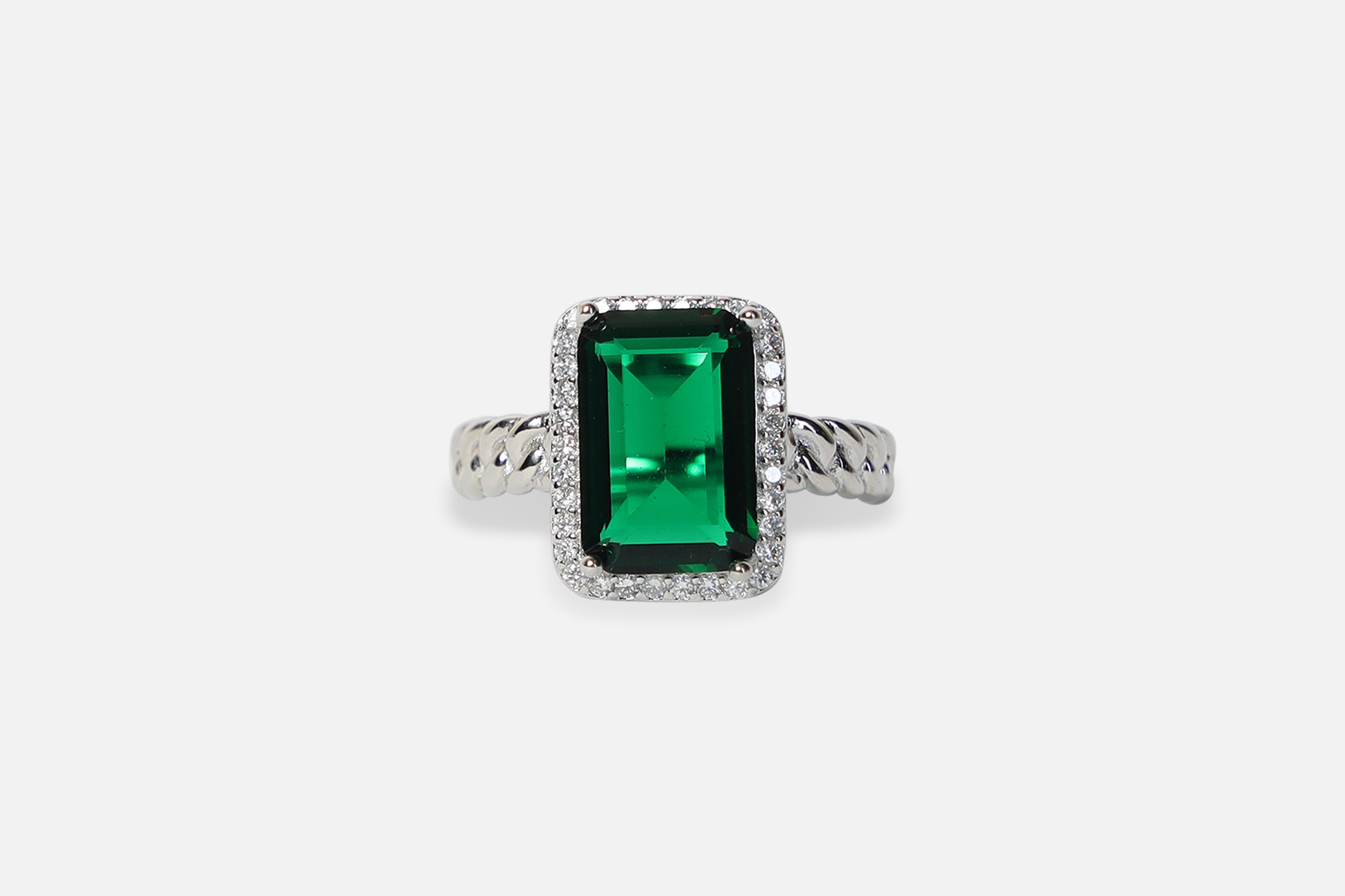 Celestial Glow Green Diamond Ring