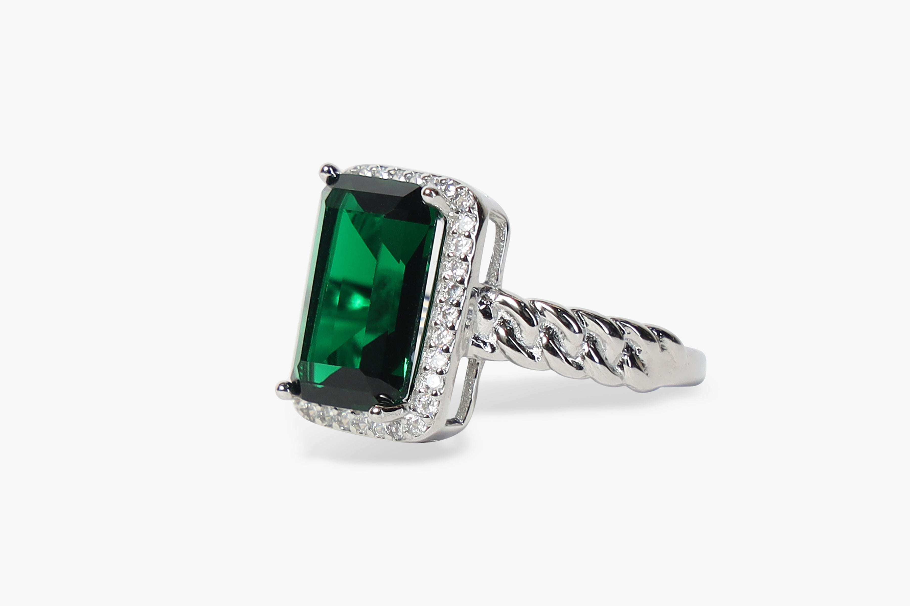 Celestial Glow Green Diamond Ring