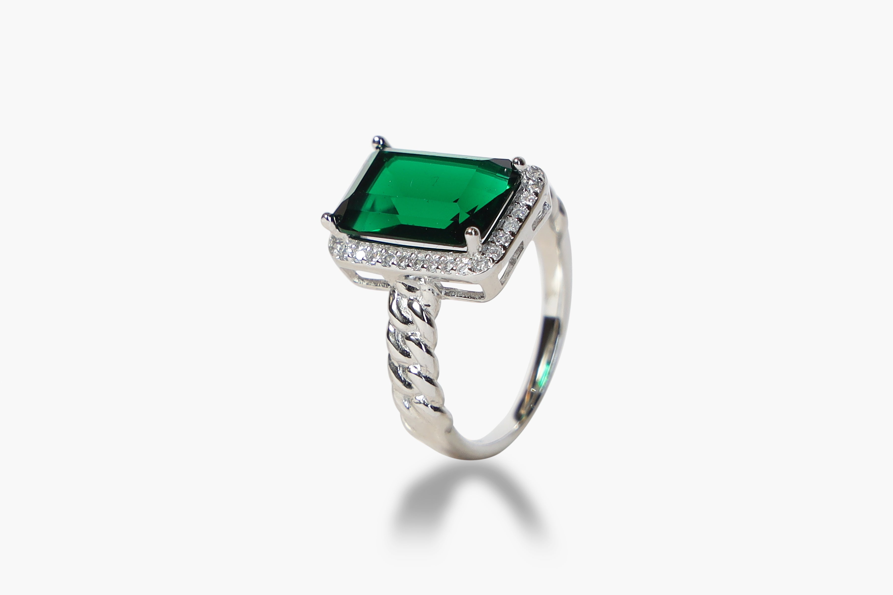Celestial Glow Green Diamond Ring