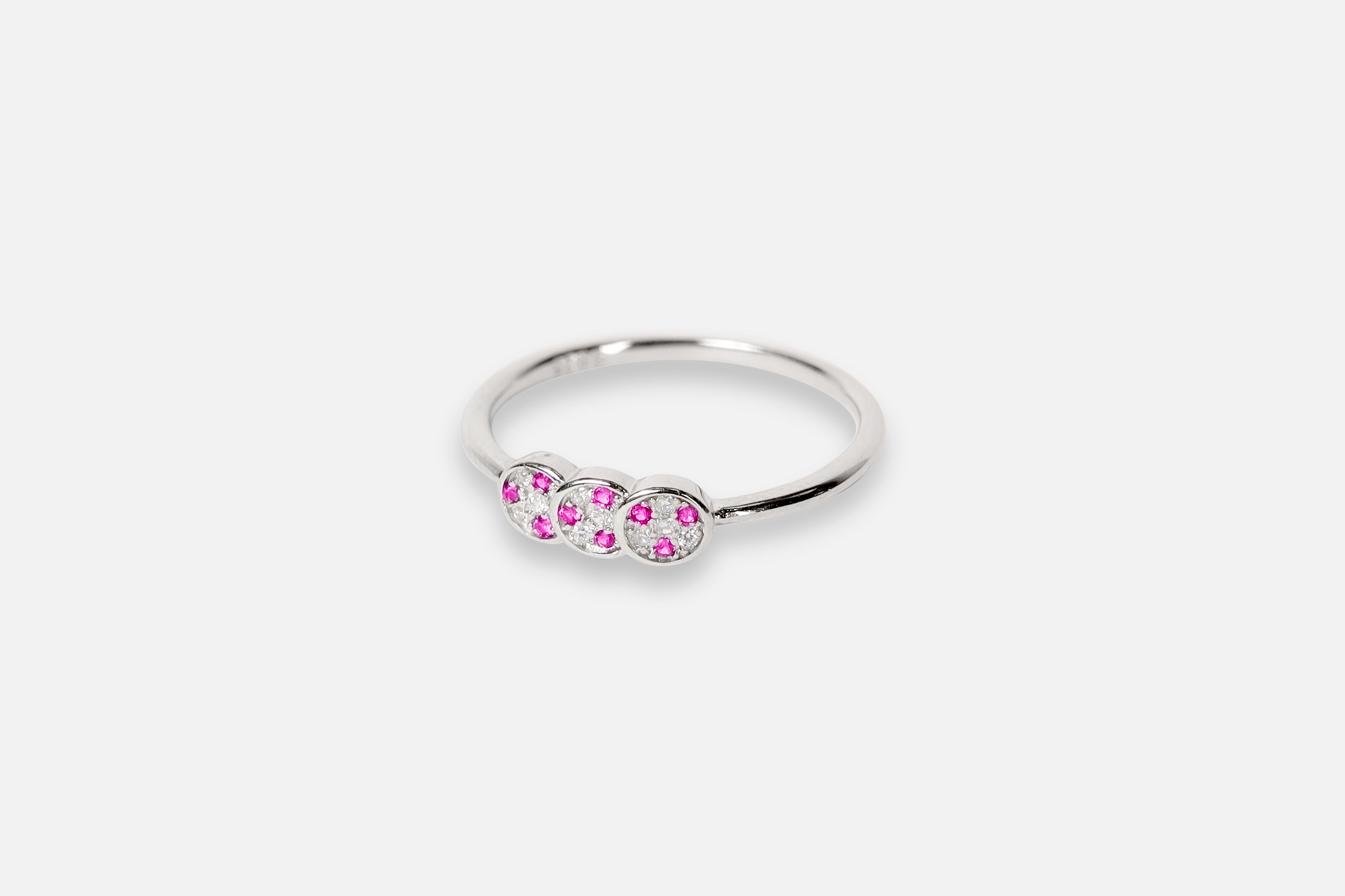 Crystal Aurora Silver Ring