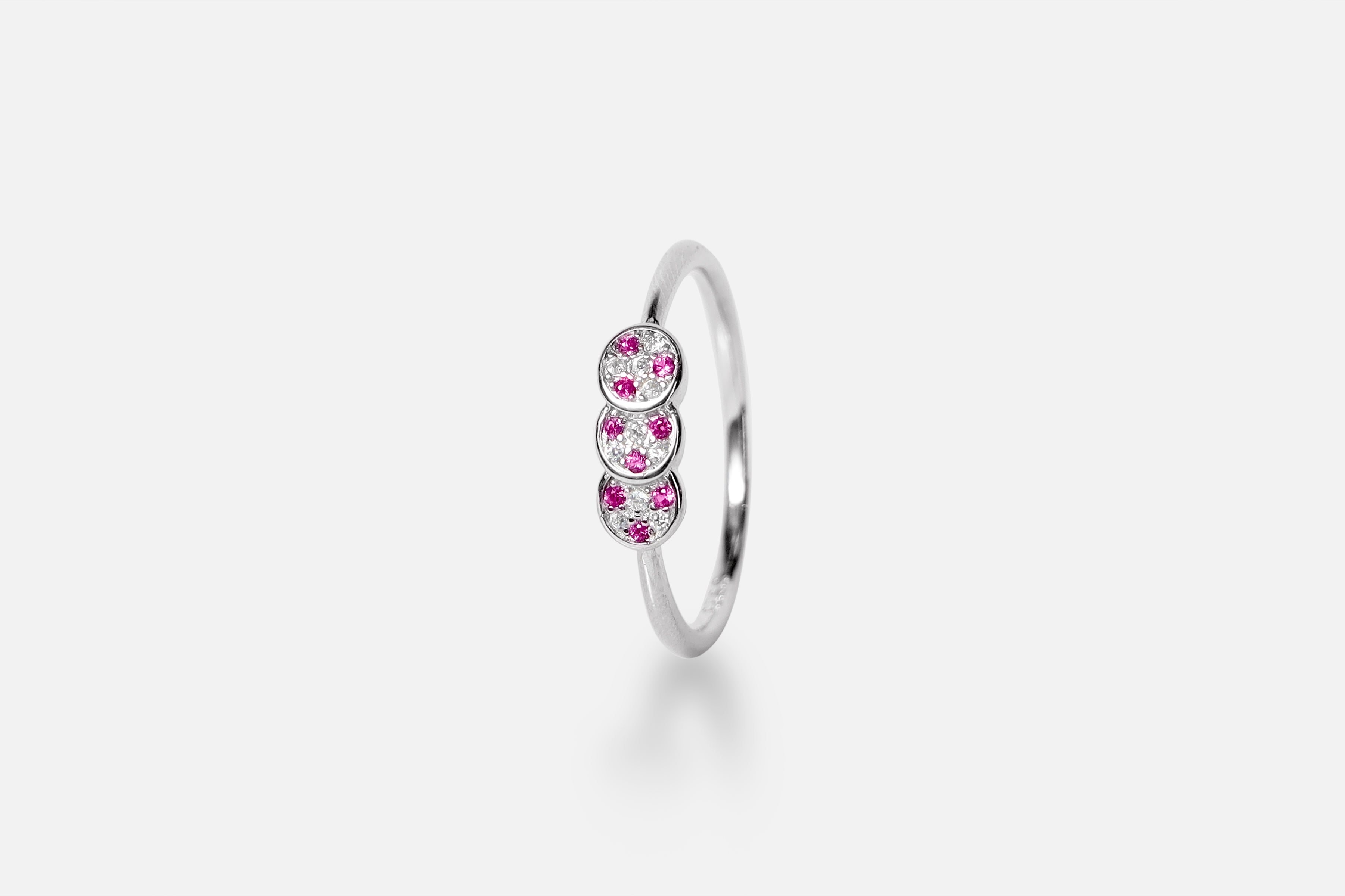 Crystal Aurora Silver Ring