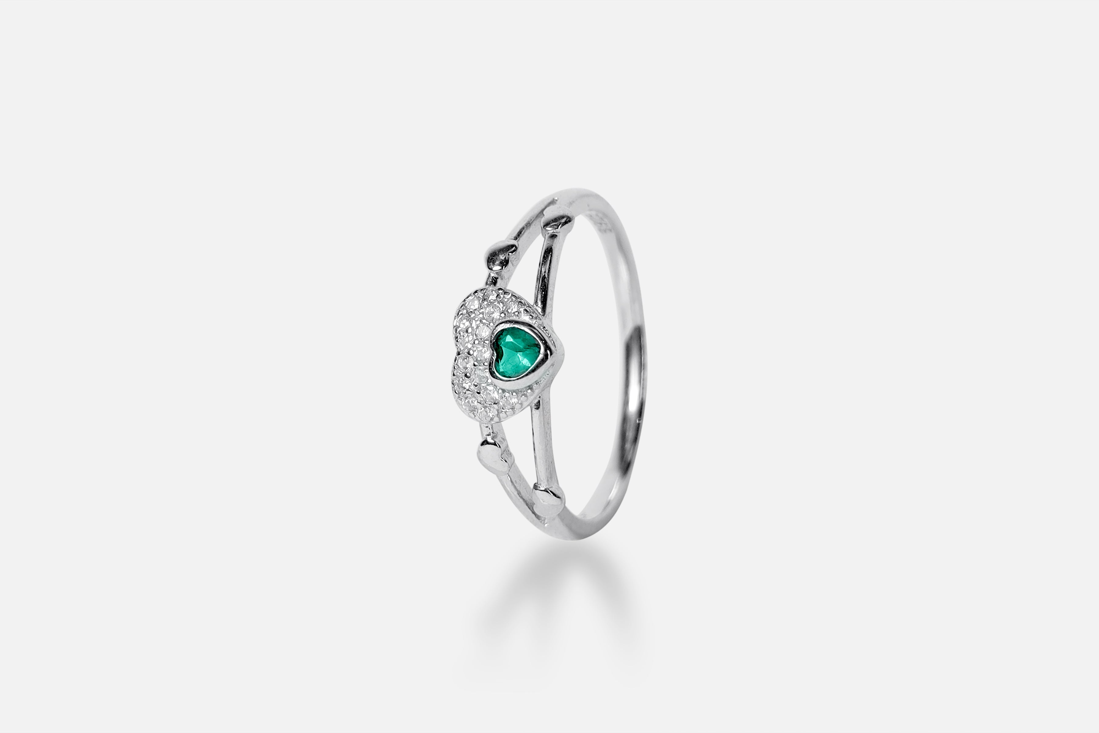 Twin Hearts Sterling Ring