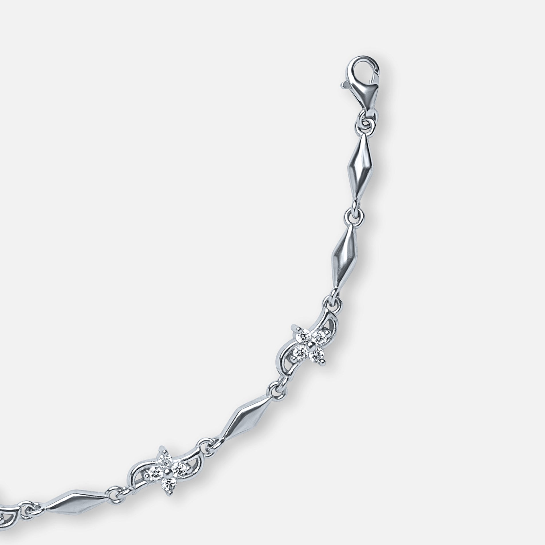 Subtle Spark Silver Wristlet