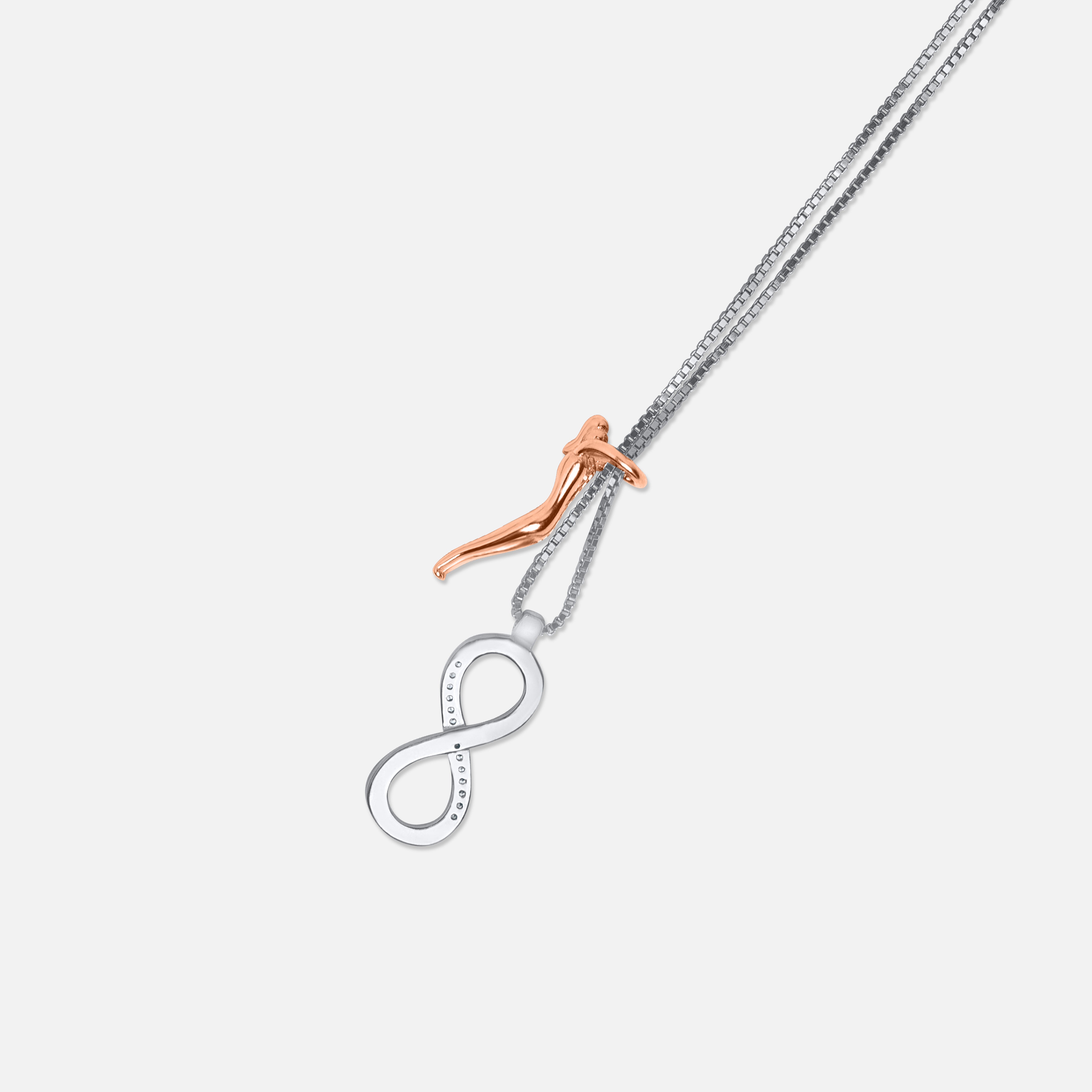 Elegant Infinity Silver Necklace
