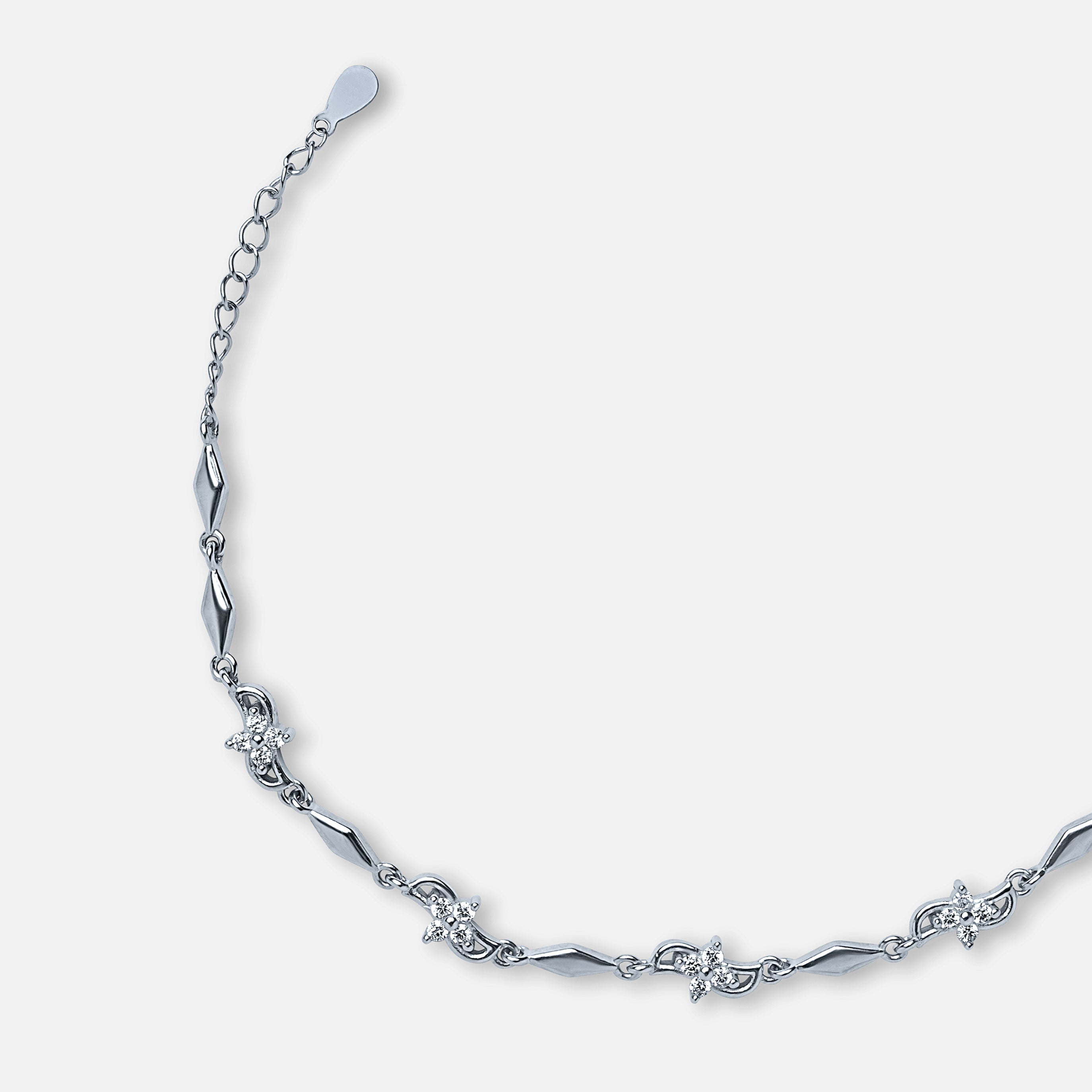Subtle Spark Silver Wristlet