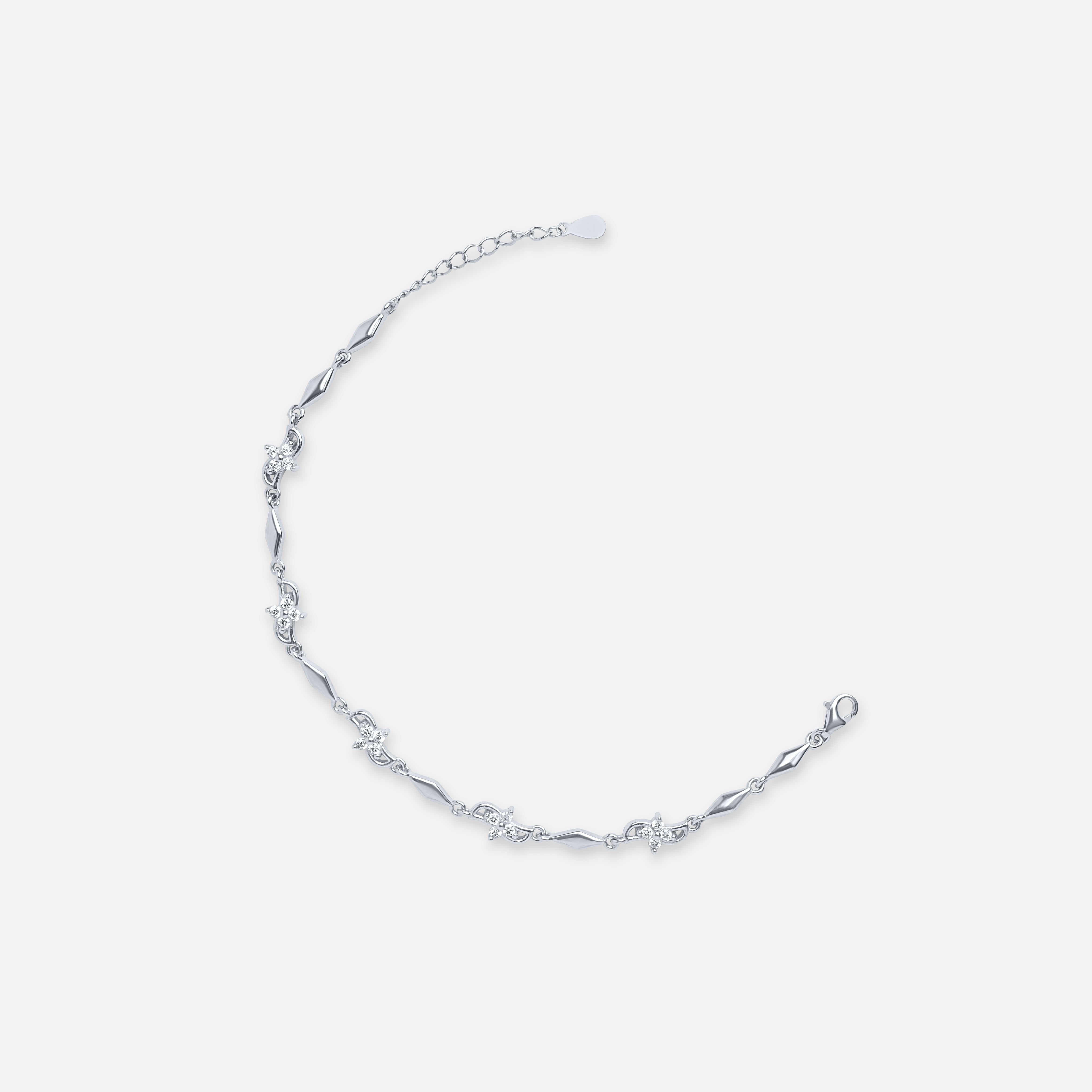 Subtle Spark Silver Wristlet