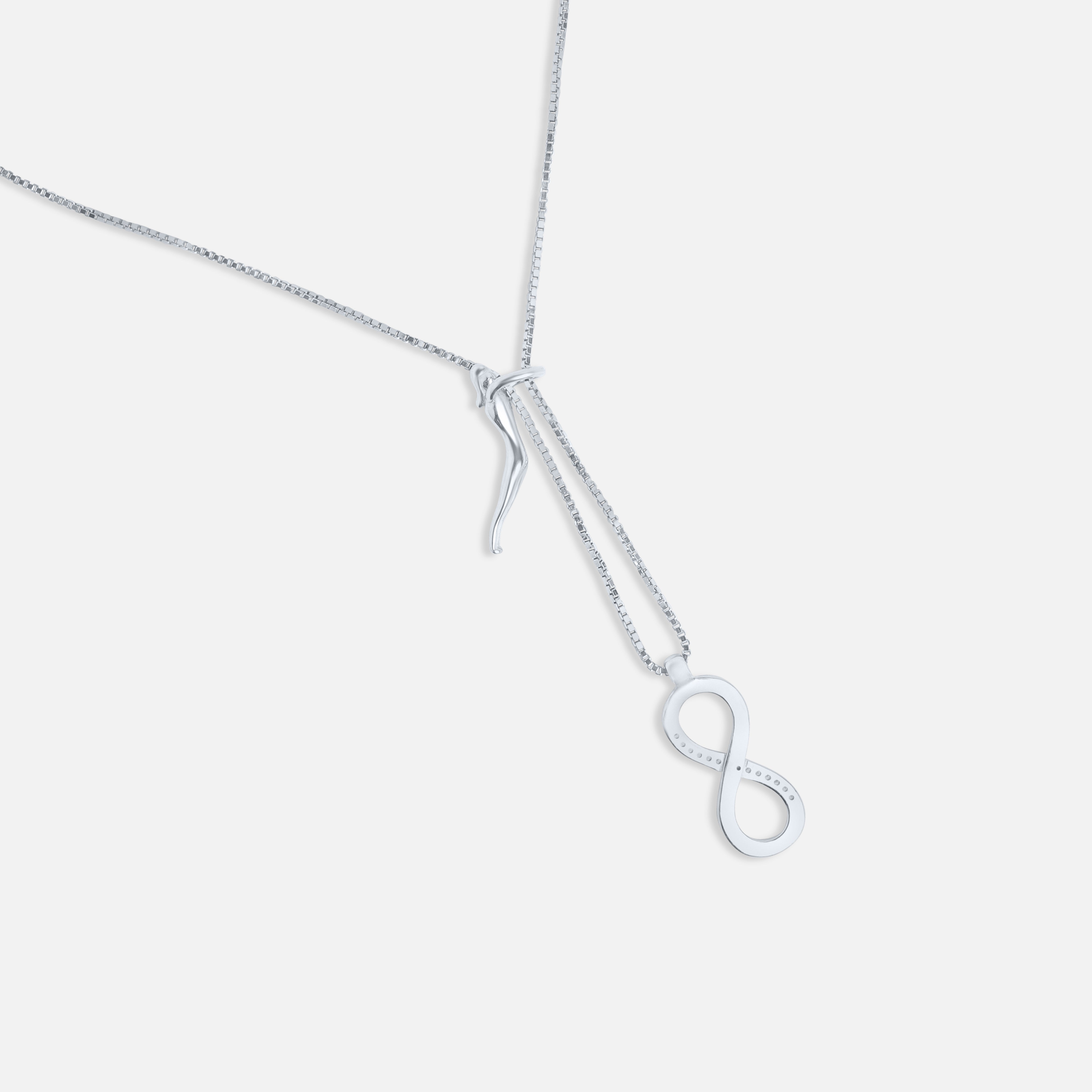 Elegant Infinity Silver Necklace