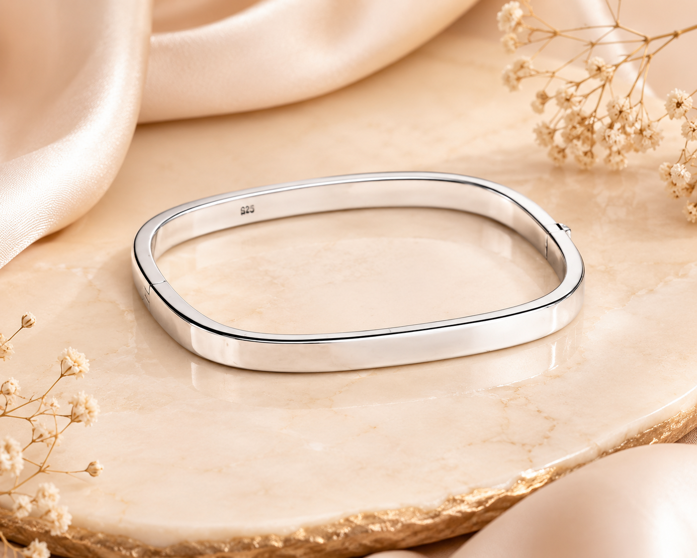 925 Silver Square Kada