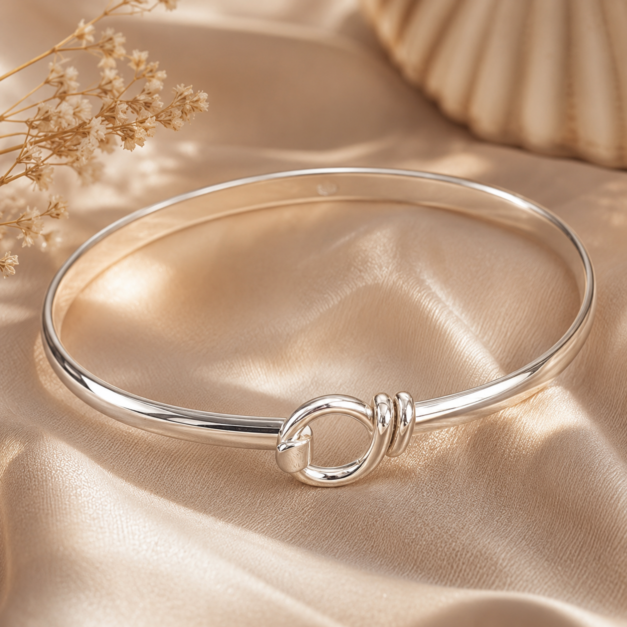 925 Silver Round Lock Kada