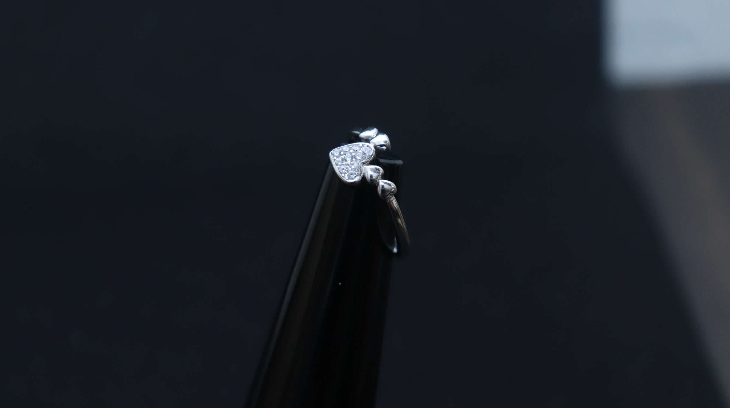 White Heart Diamond Ring