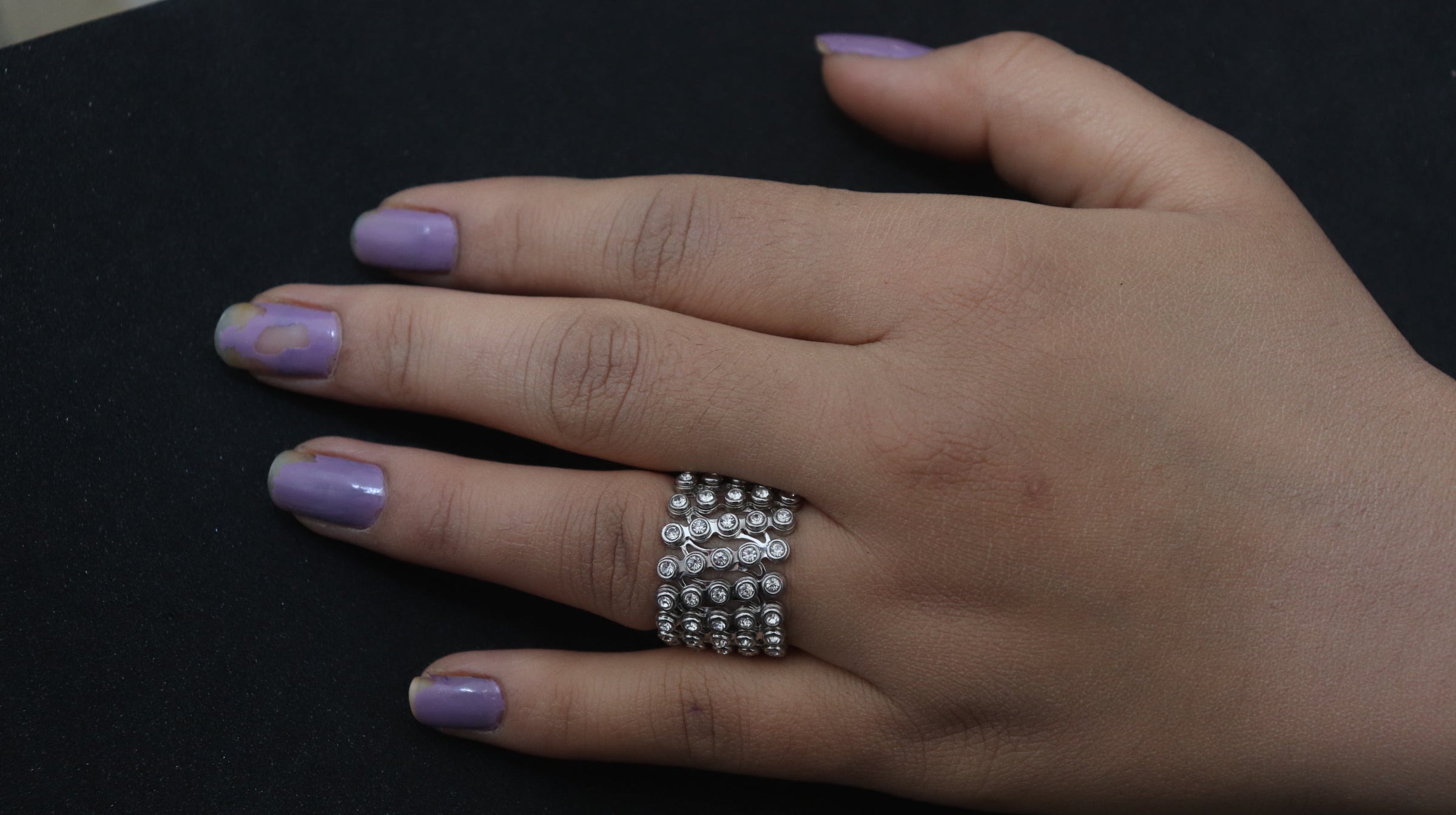 925 Silver Ring Cum Bracelet