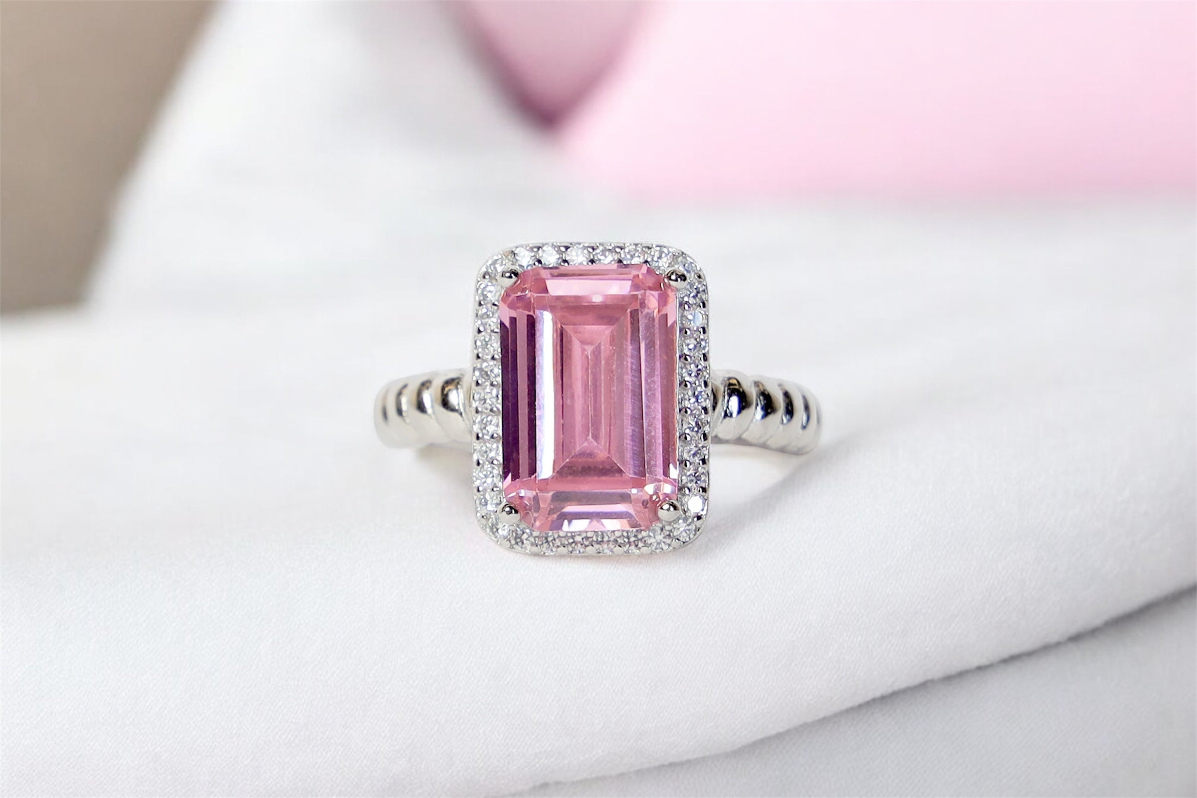 Pure Elegance Pink DIamond Ring