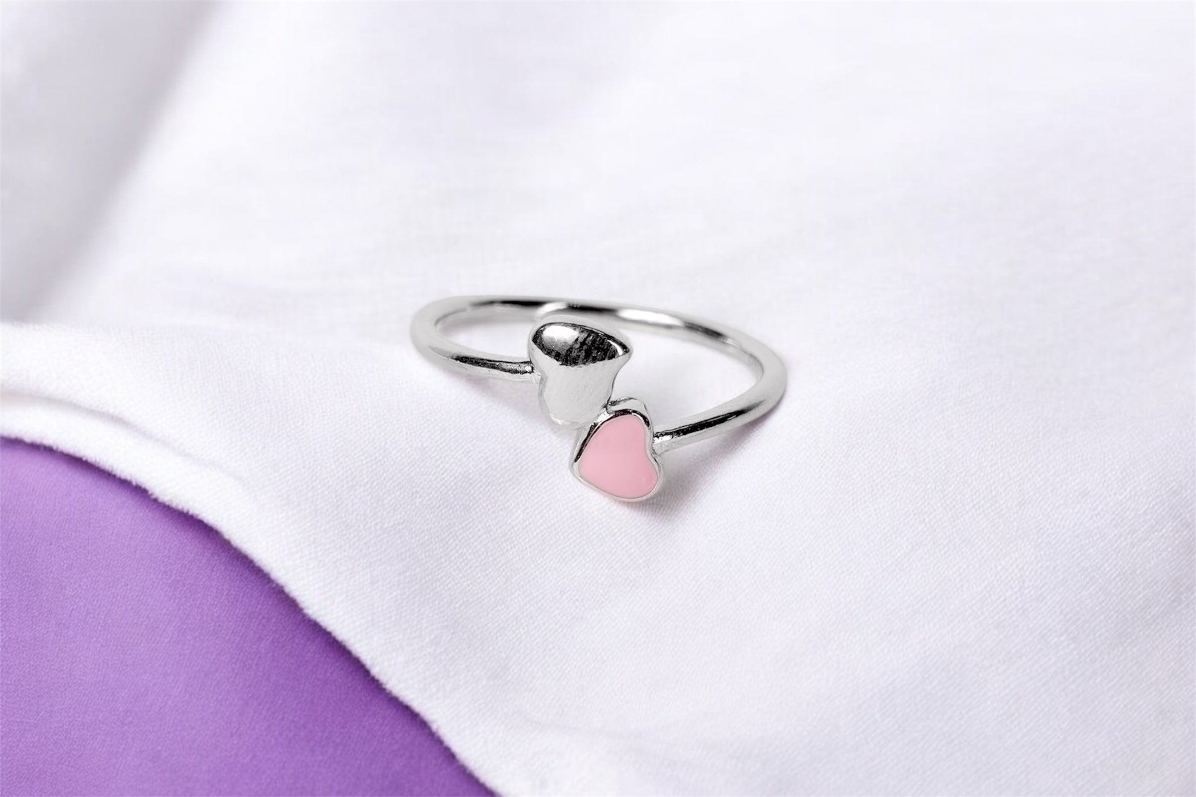 Pink Loyal Silver Ring