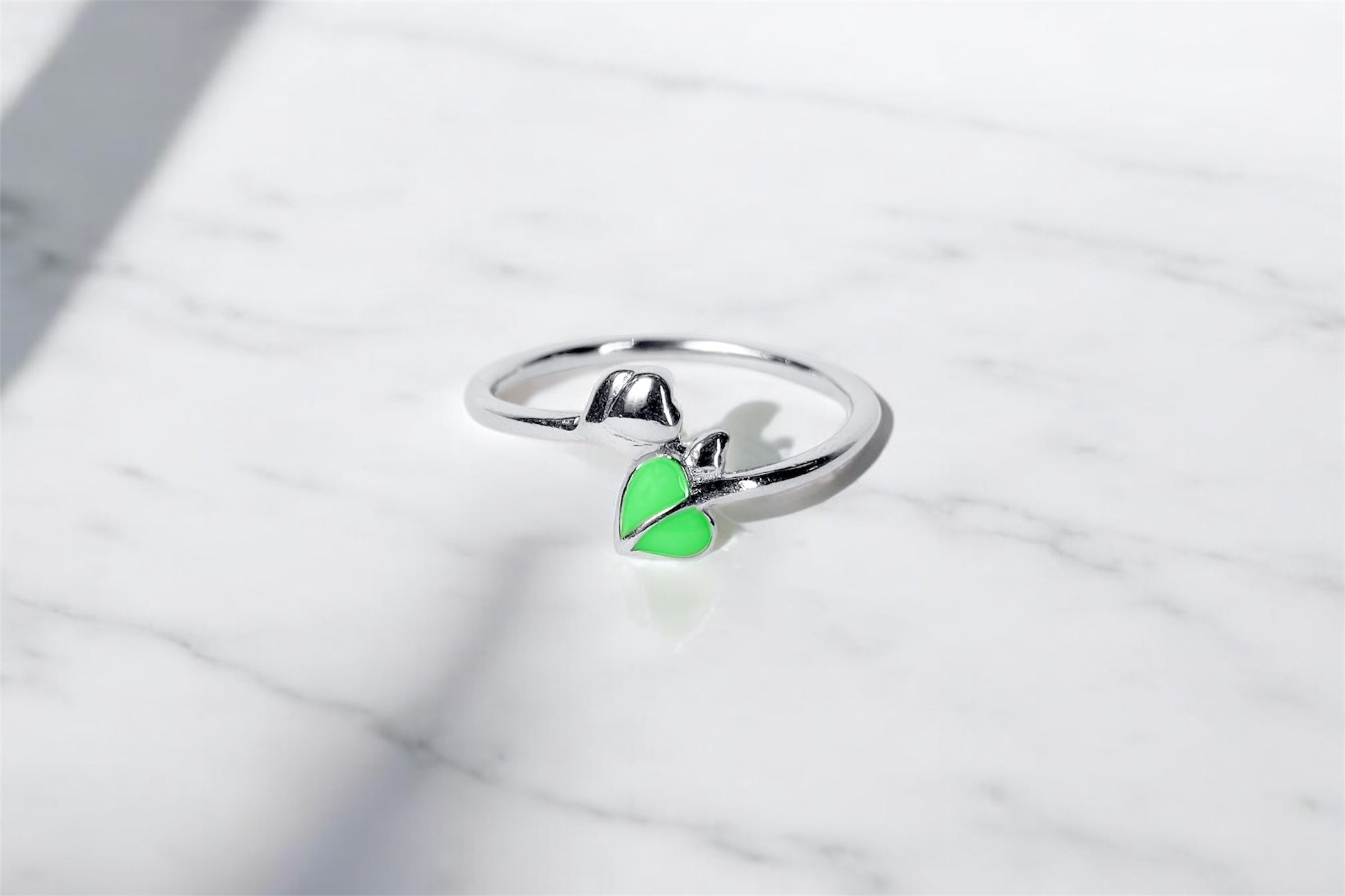 Green Spark Sterling Ring