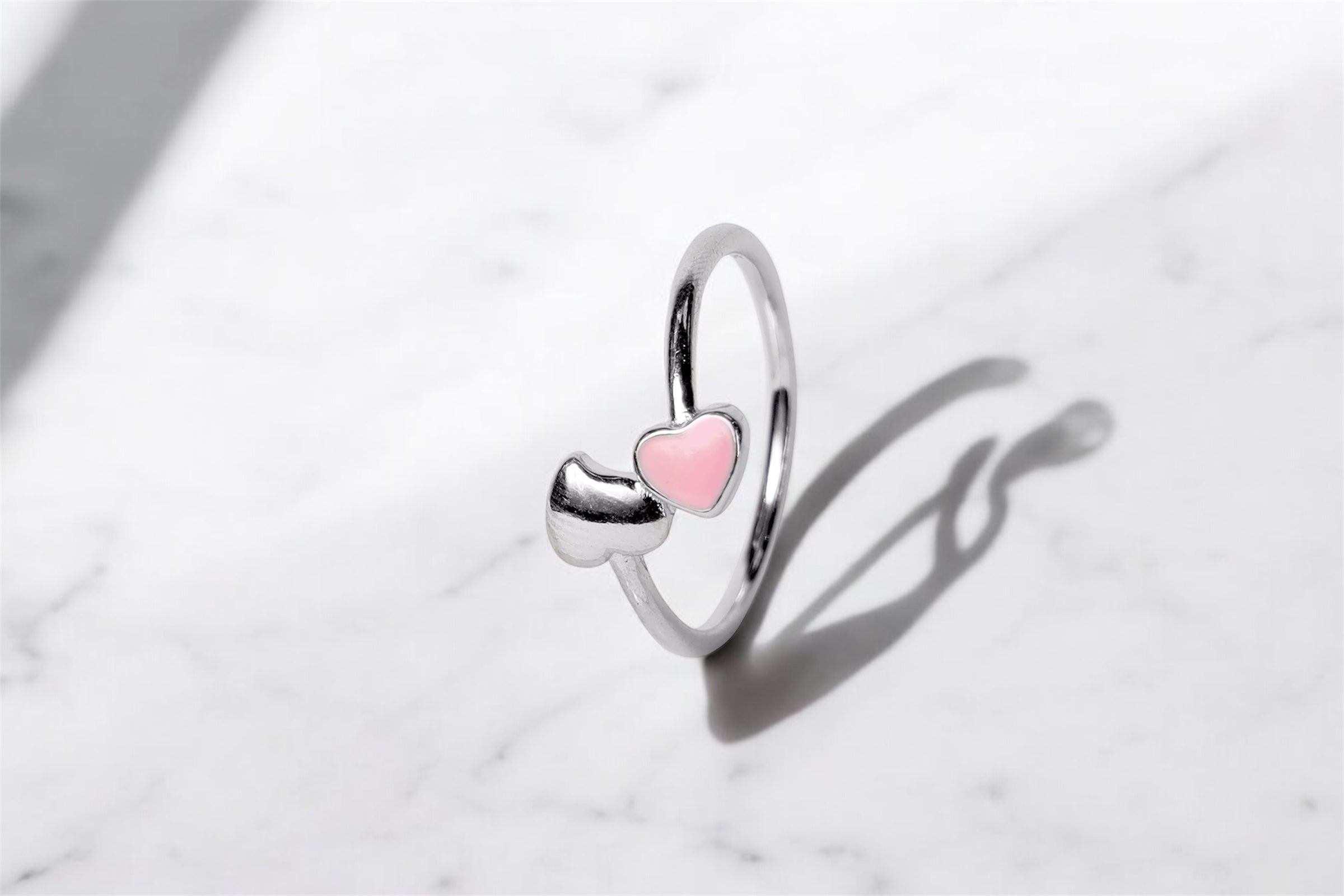 Pink Loyal Silver Ring