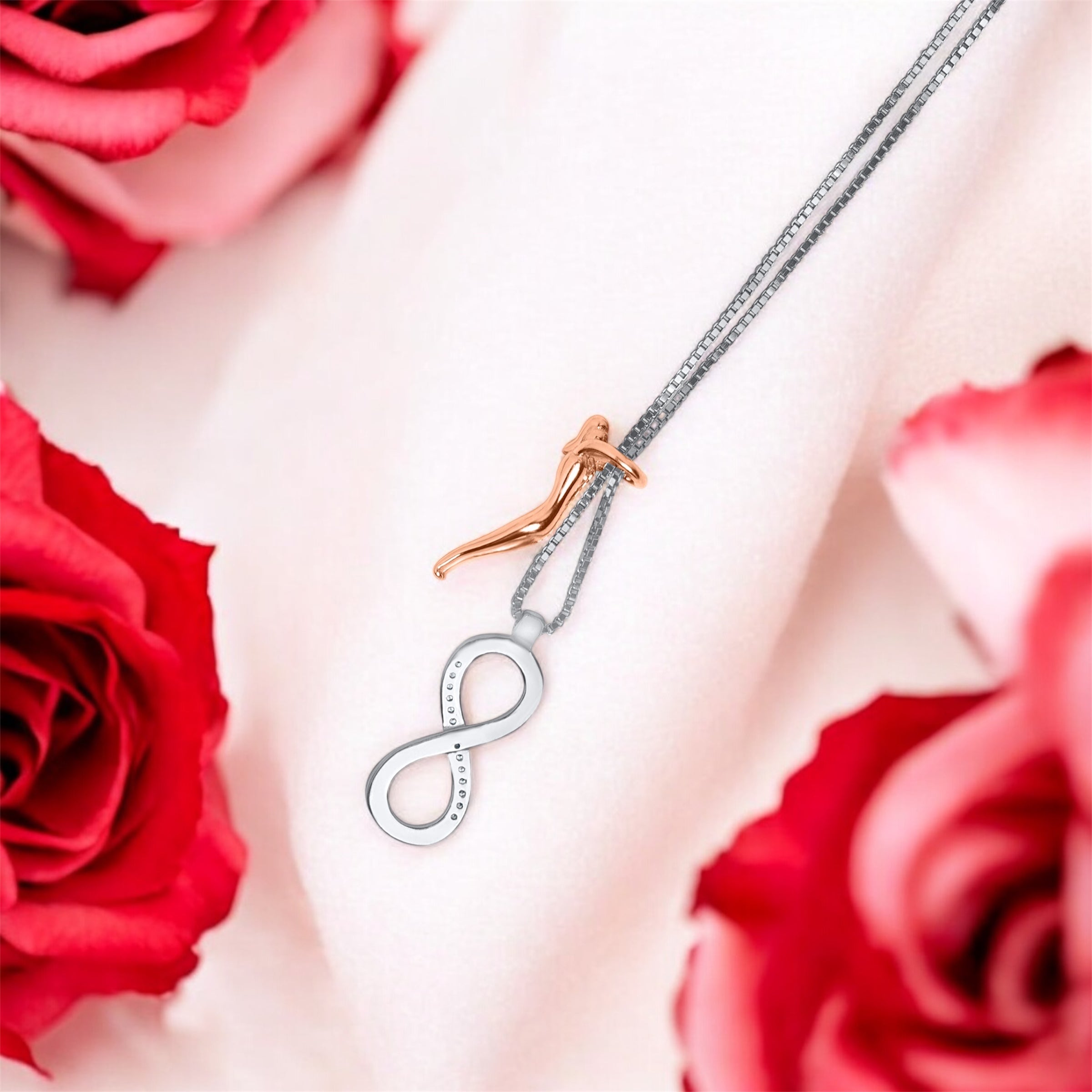 Elegant Infinity Silver Necklace