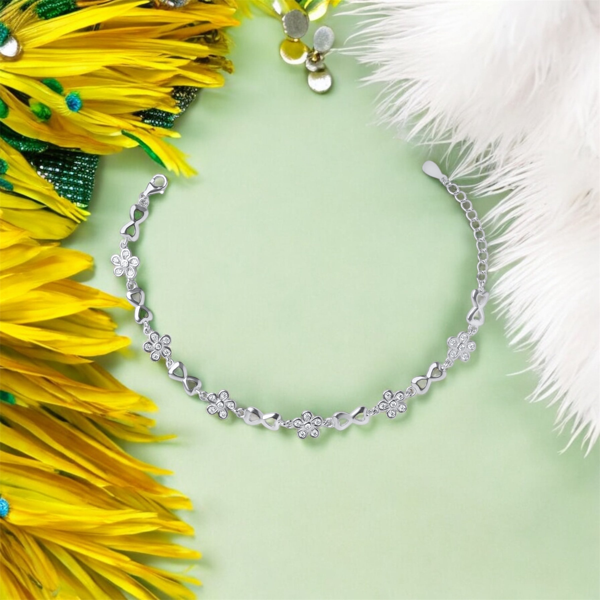 Sunflower Stylist Silver Bracelet