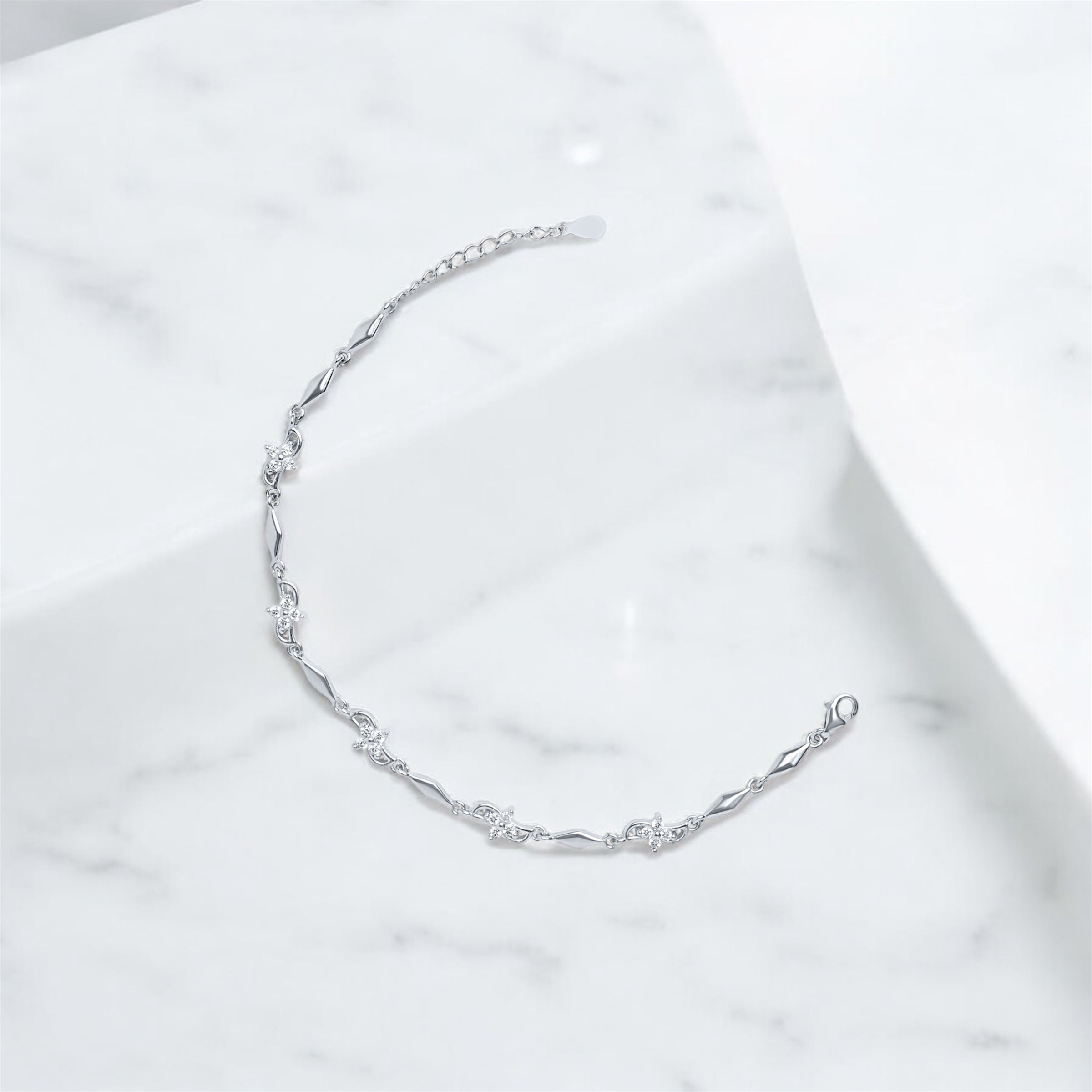 Subtle Spark Silver Wristlet