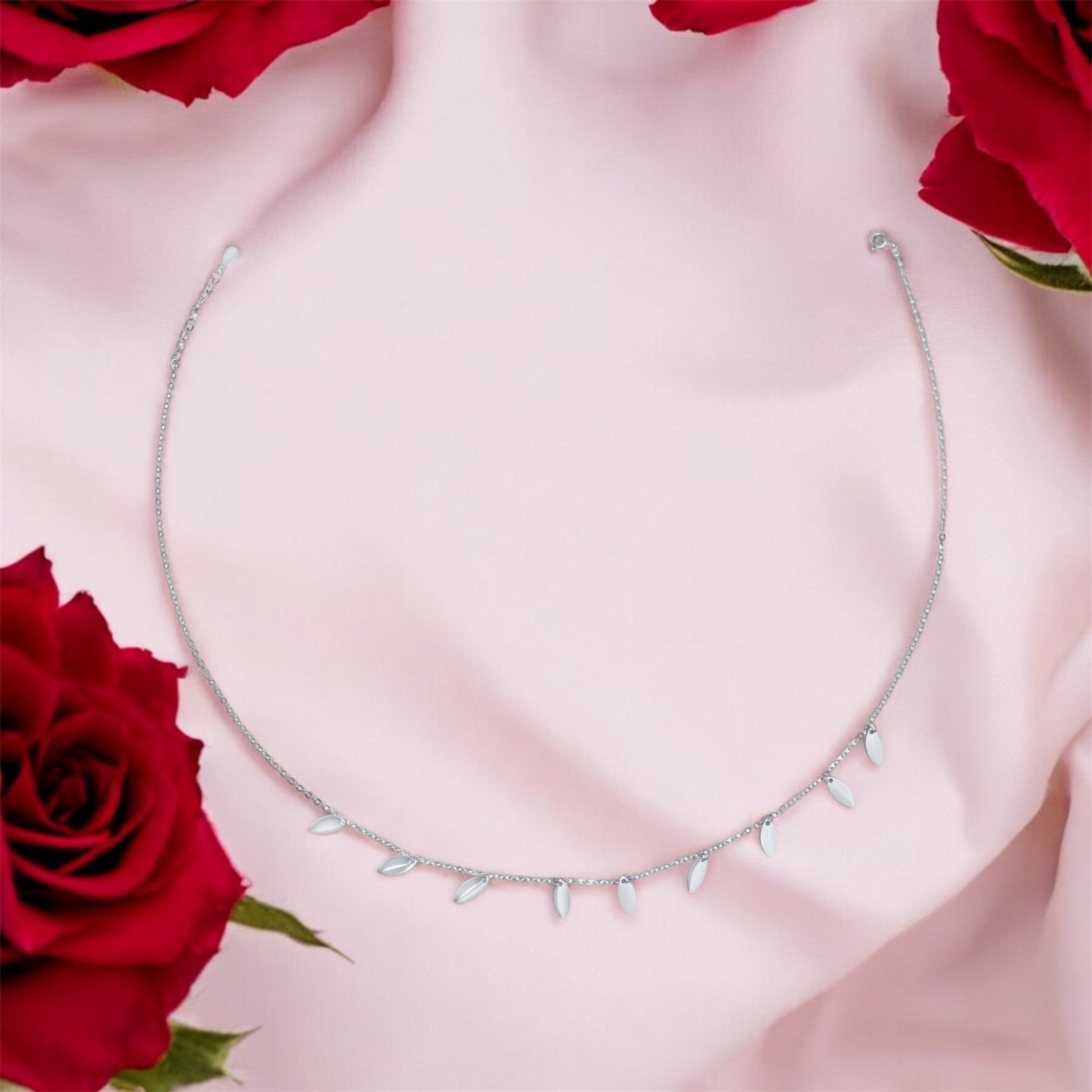 Leaf Shine Silver Chain